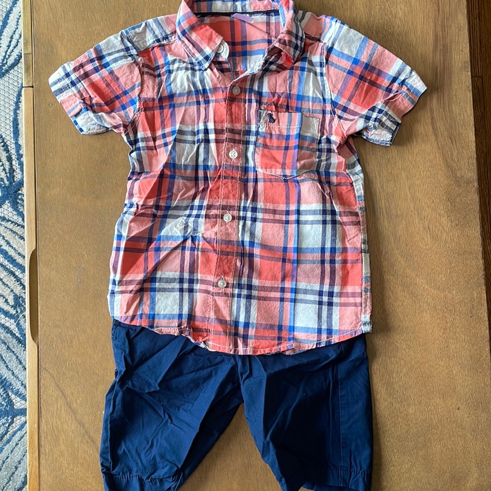 Boys Button Down Outfit, 4